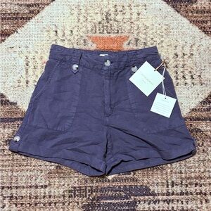 Cynthia Rowley NWT Blue Linen Blend Shorts size 4